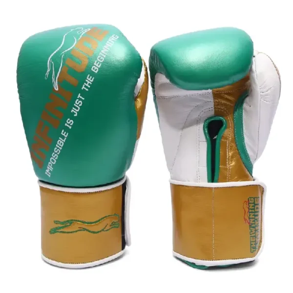 Harrier Pro Boxing Gloves Green & Gold