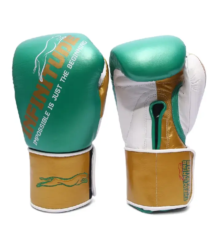 Harrier Pro Boxing Gloves Green & Gold