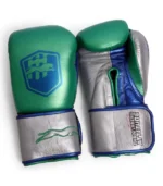 Harrier Pro Boxing Gloves Green & Silver