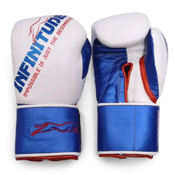 Harrier Pro Boxing Gloves White & Blue