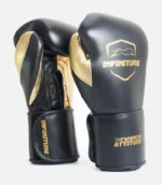 Harrier Pro – Hook & Loop Boxing Gloves Gold & Black