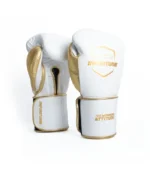 Harrier Pro – Hook & Loop Boxing Gloves White & Gold